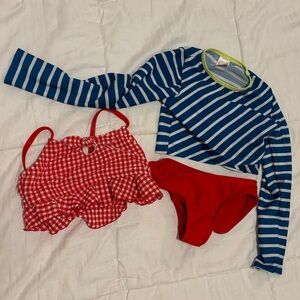 Toddler Girl 4 / 5 Swimsuit | Cat & Jack XS Bikini Rashguard Bathing Suit Set